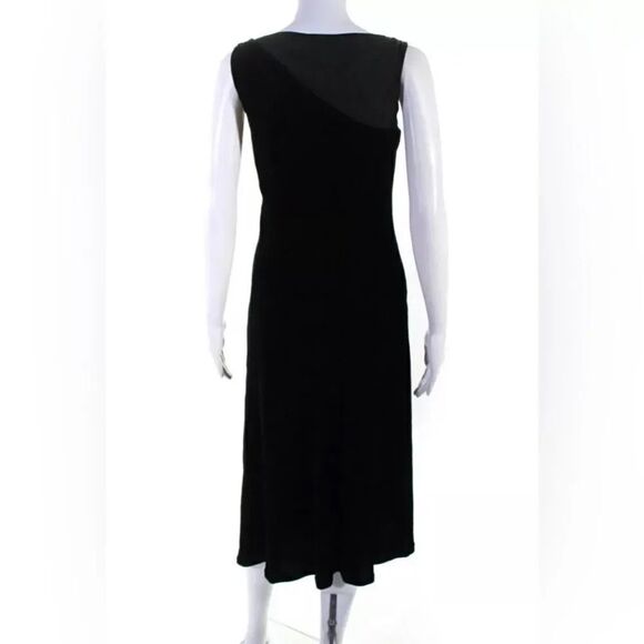 Lafayette 148 NY Black Velvet Maxi Dress Sz 4 with Brooch Christmas‎ New Year - Picture 8 of 11